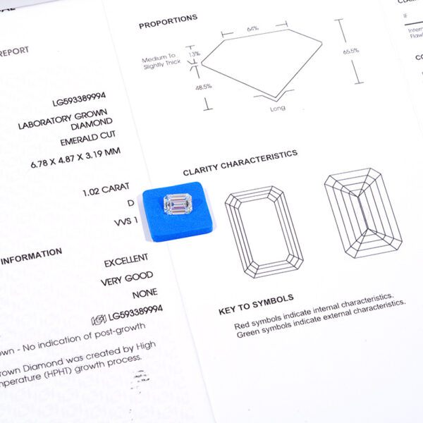 IGI-certified HPHT/CVD lab-grown diamonds can be customized.
