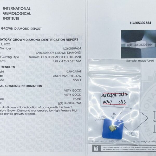 cultivation Diamond IGI Yellow Diamond laboratory artificial diamond wholesale HPHT/CVD  synthetic diamond - Image 4